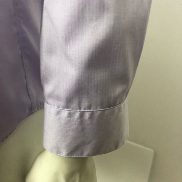 Calvin Klein CK Men's Shirt Slim Fit Non-Iron Long Sleeve Purple 16-23/24 Cotton - Picture 6 of 15